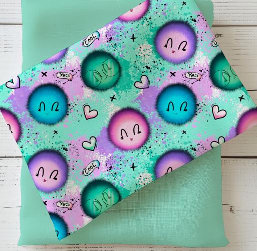 VB - BIO Eigenproduktion Coole Flauschi Kuschelbälle YES Grün/Lila